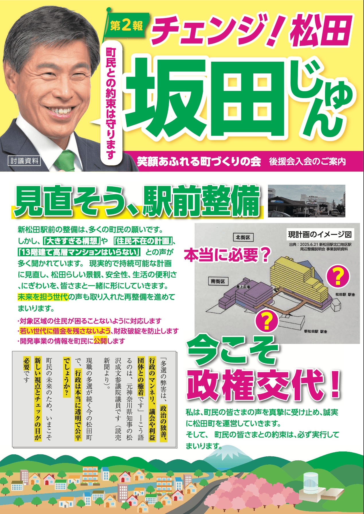 坂田じゅん campaign leaflet